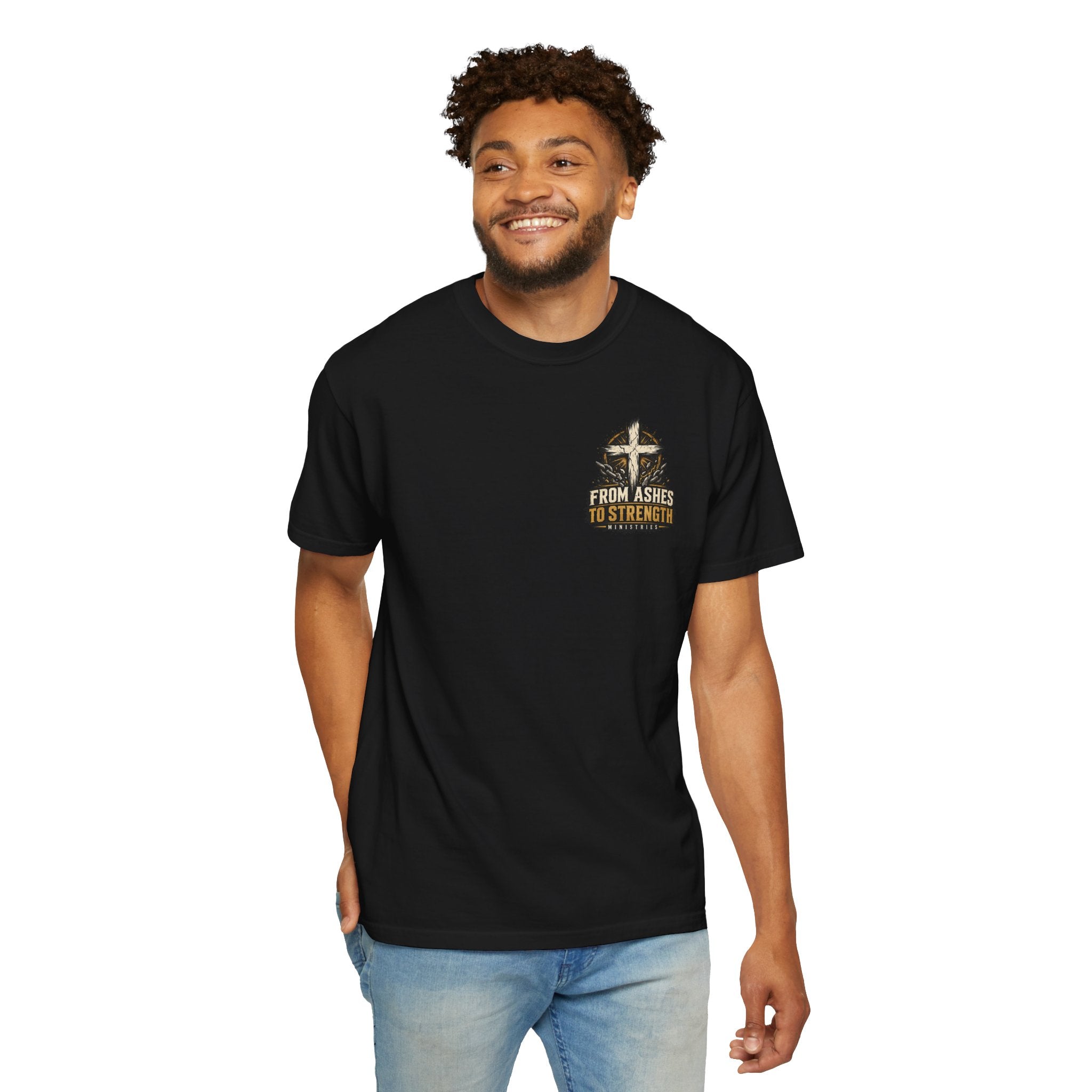 Copy of From Ashes to Strength T-Shirt — Christian Ministry Cross Graphic