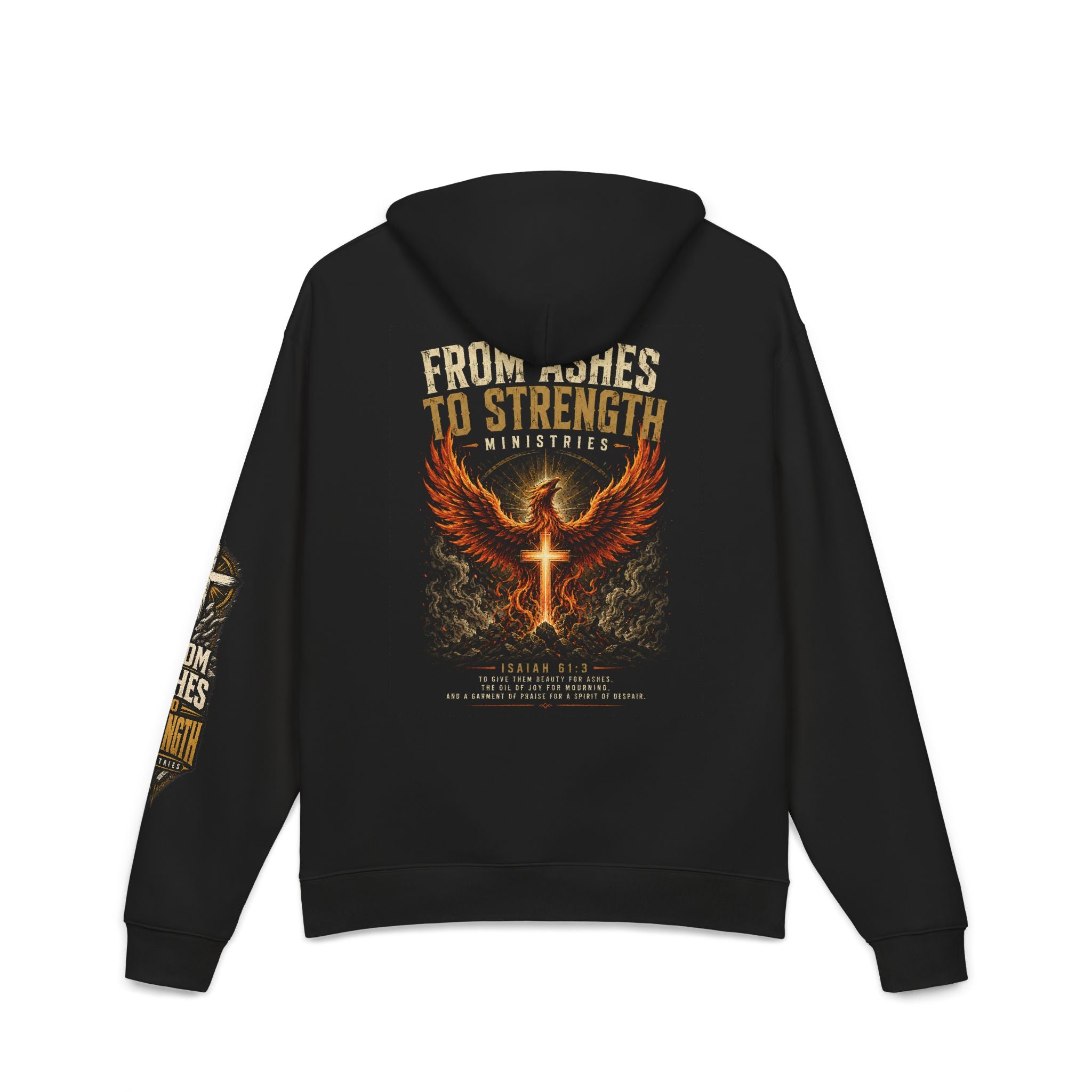 From Ashes to Strength Hoodie — Christian Faith Inspirational Pullover